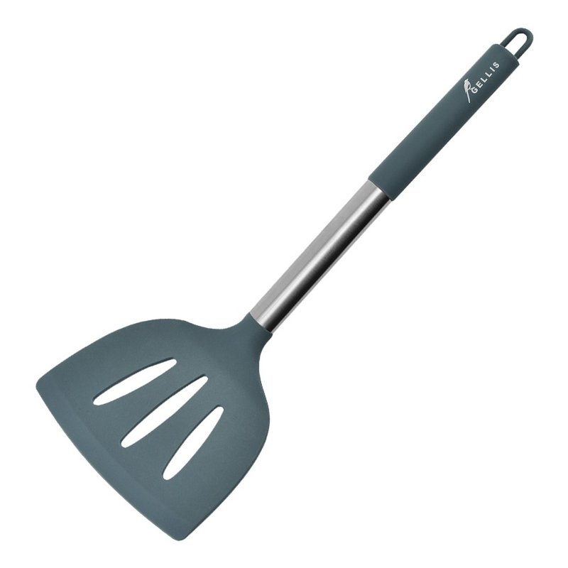 GELLIS Chinese Style Silicone Wide Frying Spatula - เครื่องครัว - โลหะ สีเงิน