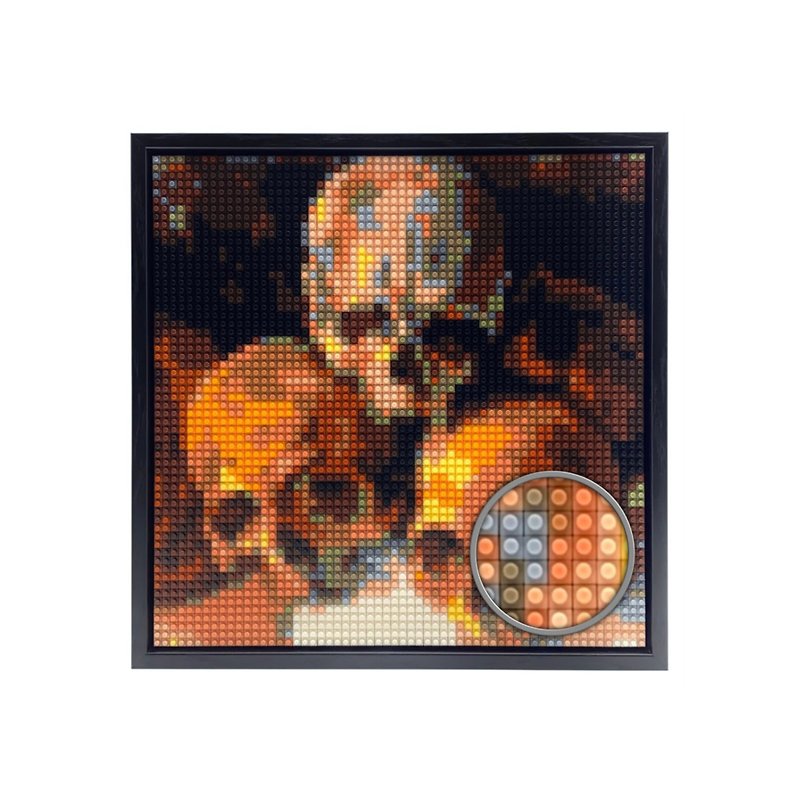 Pyramid of Skulls mini-Brick Portrait Kit, Includes Photo Frame - Posters - Plastic Multicolor