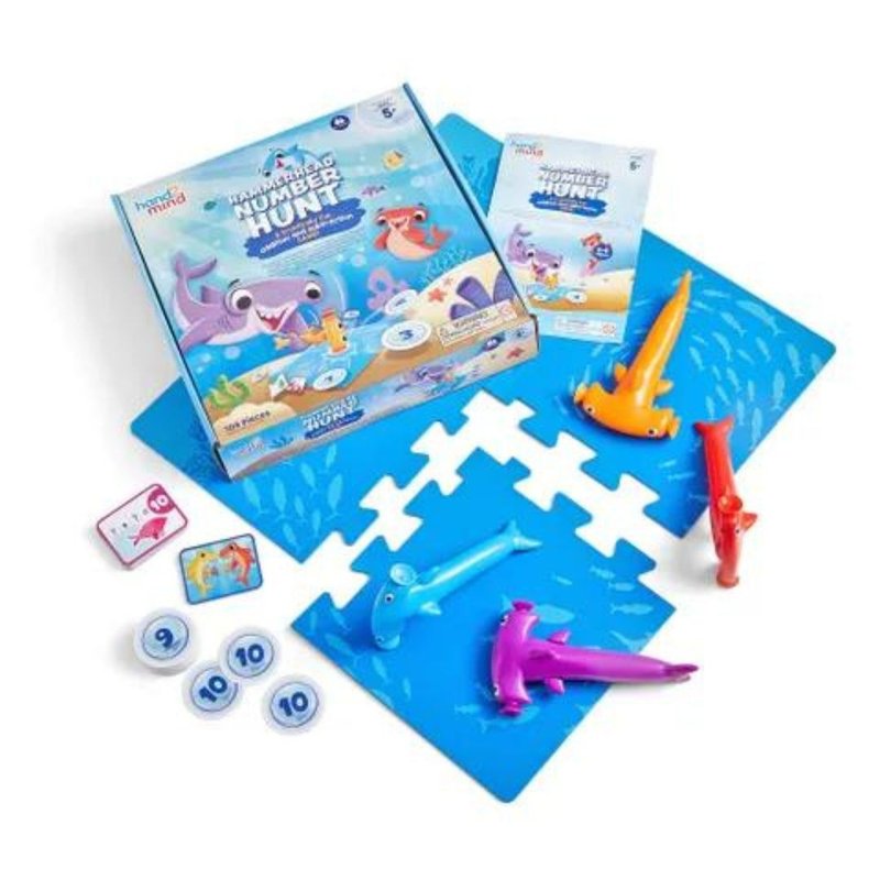 American hand2mind Smart Hammerhead | Mathematics Board Games | Addition and Subtraction | Fine Motor - Kids' Toys - Plastic Blue