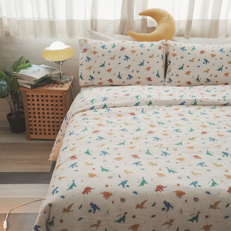 Cretaceous two-layer gauze bed and double-use quilt set 100% cotton made in Taiwan [one set exceeding the limit] - เครื่องนอน - ผ้าฝ้าย/ผ้าลินิน ขาว