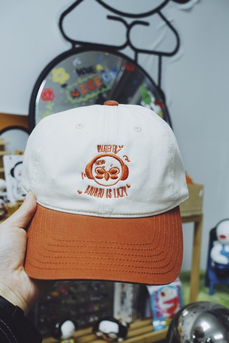 BIuBiu 刺繡棒球帽 Cap帽 搞怪 可愛 - 帽子 - 其他人造纖維 橘色