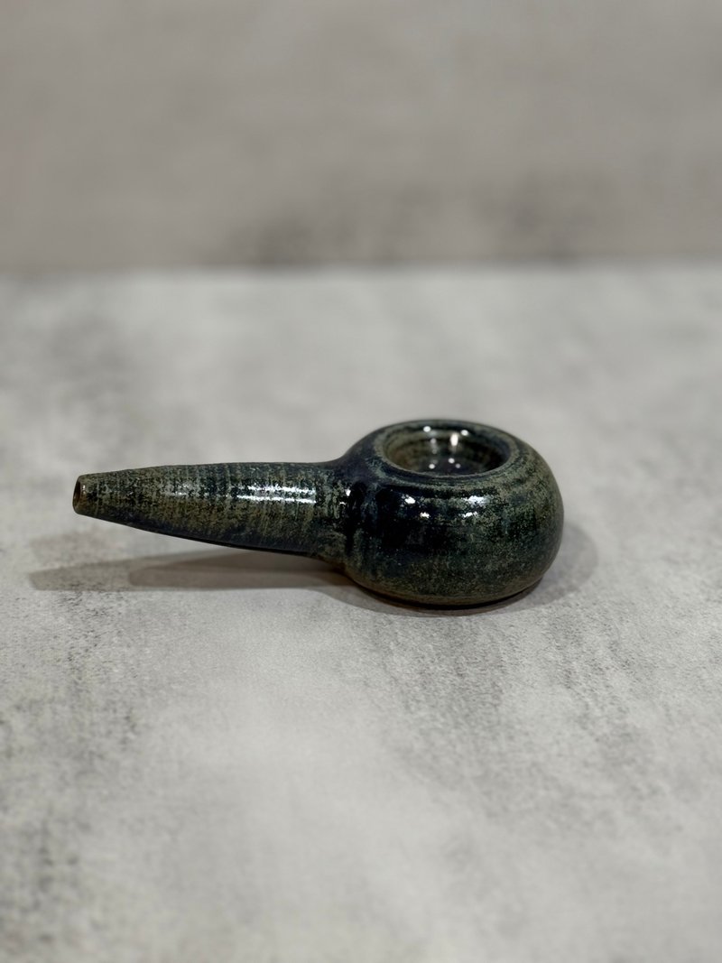 藍黑釉煙斗擺件 - 其他 - 羊毛 多色