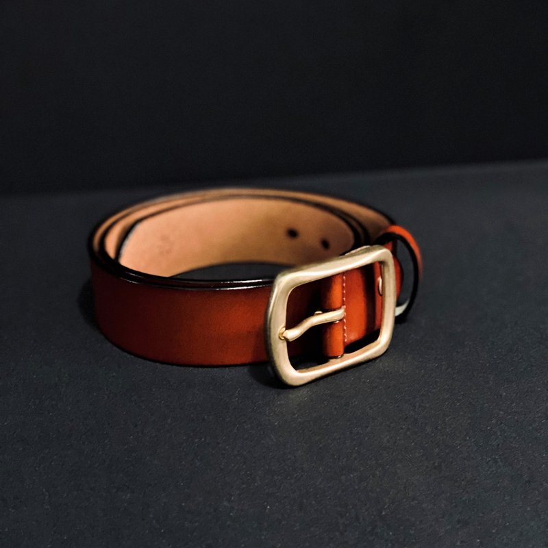 Gentleman's Belt - Wax Brown(Valentine's Day, Father's Day, Birthday Gift) - อื่นๆ - หนังแท้ สีนำ้ตาล