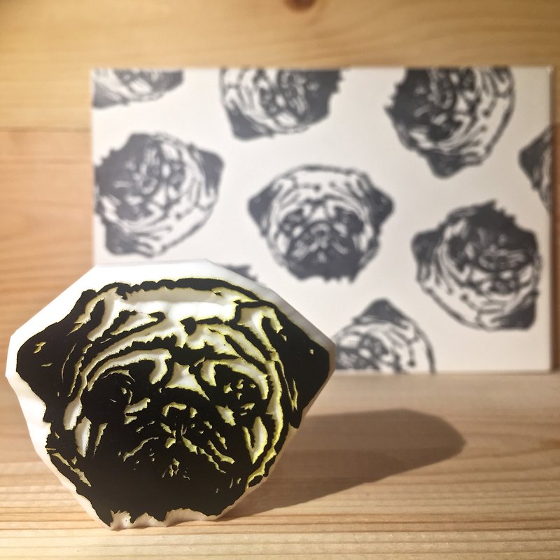 Handmade stamp with postcard(dog) - Stamps & Stamp Pads - Rubber 