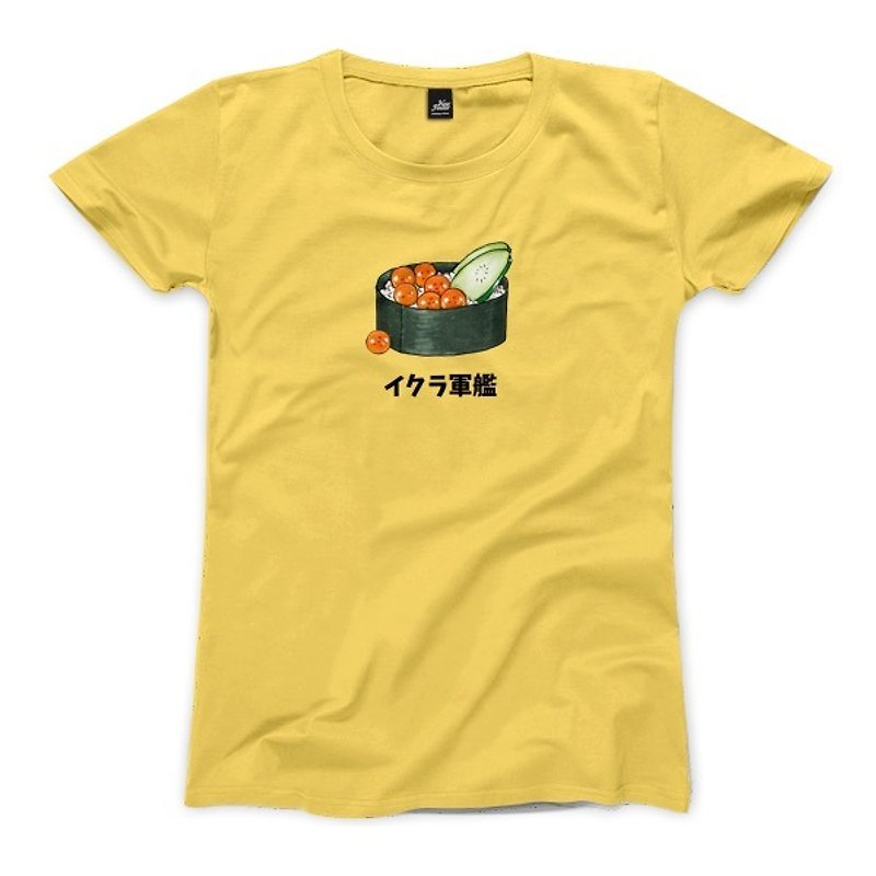 イクラの軍艦 - 黄 - 女性のTシャツ - Tシャツ - コットン・麻 イエロー