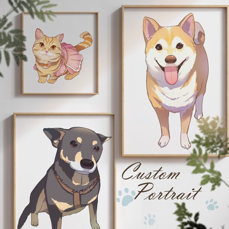 Custom Portrait | Family and Pet Portrait | Couple Gift - Customized Portraits - Other Materials 