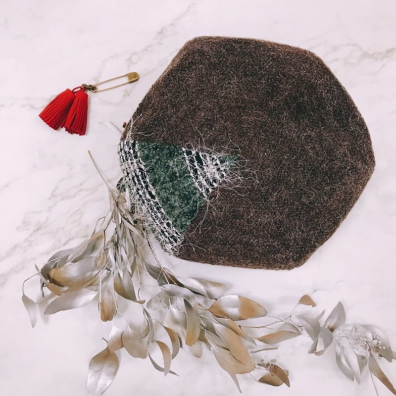 フリンジウールの帽子/ロシアの森 - 帽子 - ウール グリーン