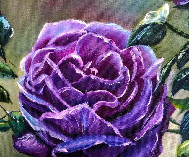 日野 皖 『薔薇』 油絵・油彩画 F10(10号) 【絵画/洋画/花/送料