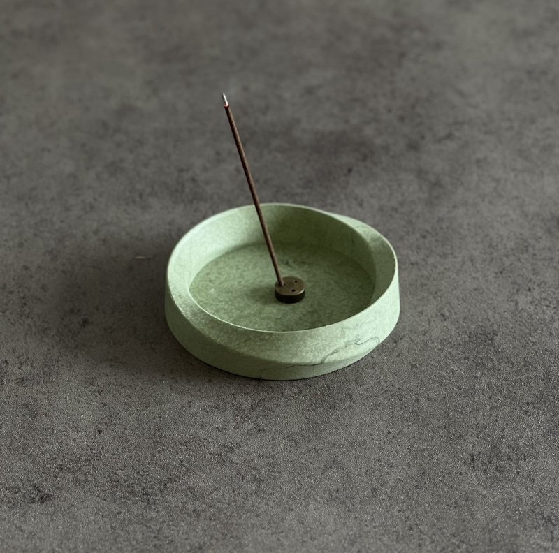 線香座/杯墊/菸灰缸/飾品盤/底座/莫蘭迪綠/聖誕禮物-jesmonite - 擺飾/家飾品 - 環保材質 