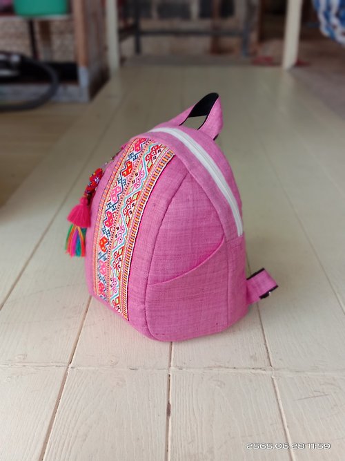 yaying handmade Backpack Pink turtleneck backpack