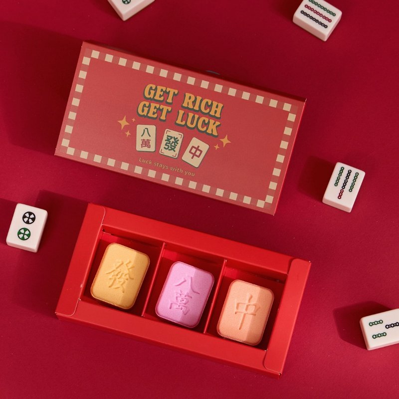 【聖誕禮物】麻將泡腳球禮3入組+盲抽木漿棉 - 其他 - 其他材質 