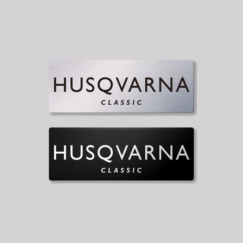 HUSQVARNA/CLASIC/aluminum plaque SunBrotherSun Brothers - สติกเกอร์ - อลูมิเนียมอัลลอยด์ 