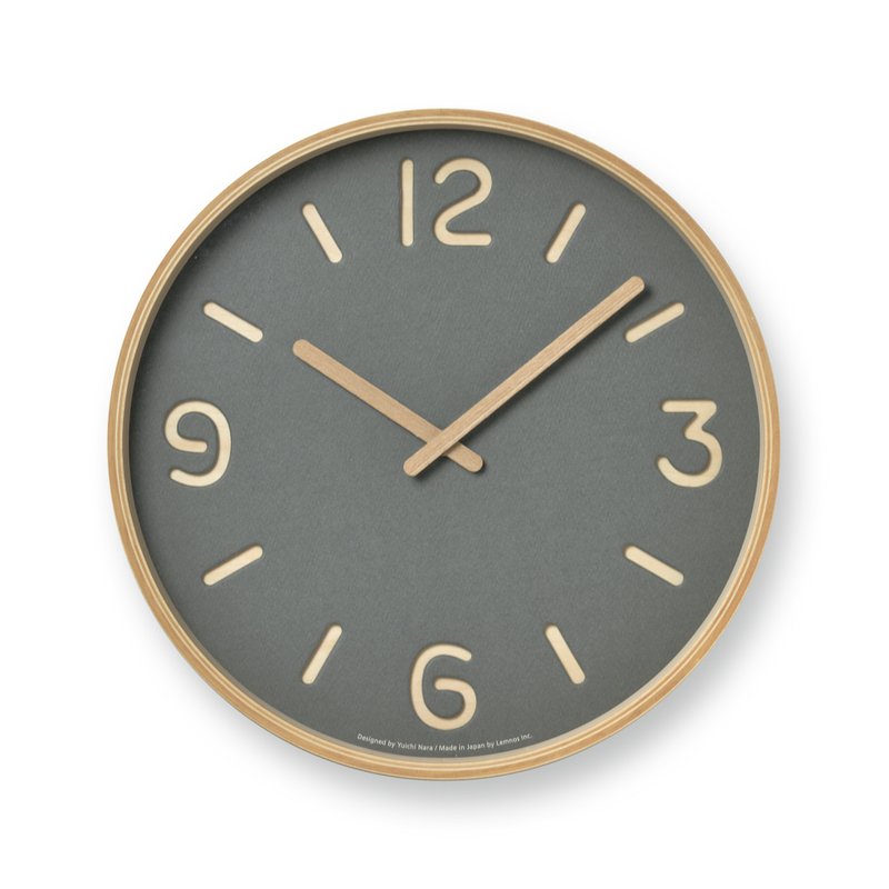 Lemnos Thomson Paper Clock - Gray - Clocks - Wood Gray