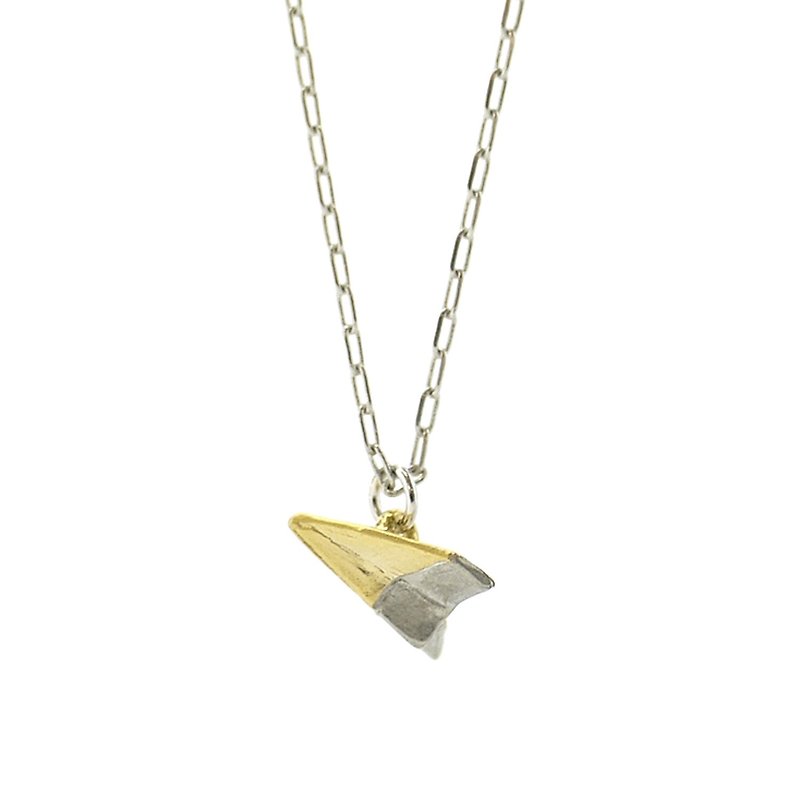 Origami Plane paper Hikoki / necklace NE 298 - Necklaces - Other Metals Silver