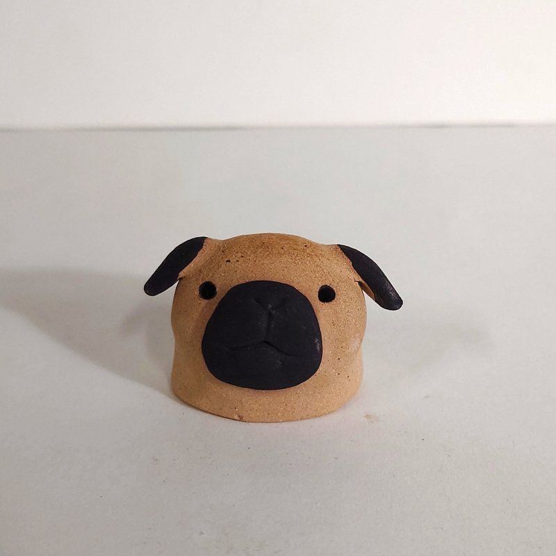 Pug Incense Holder | Ceramic Decoration - Fragrances - Pottery Khaki