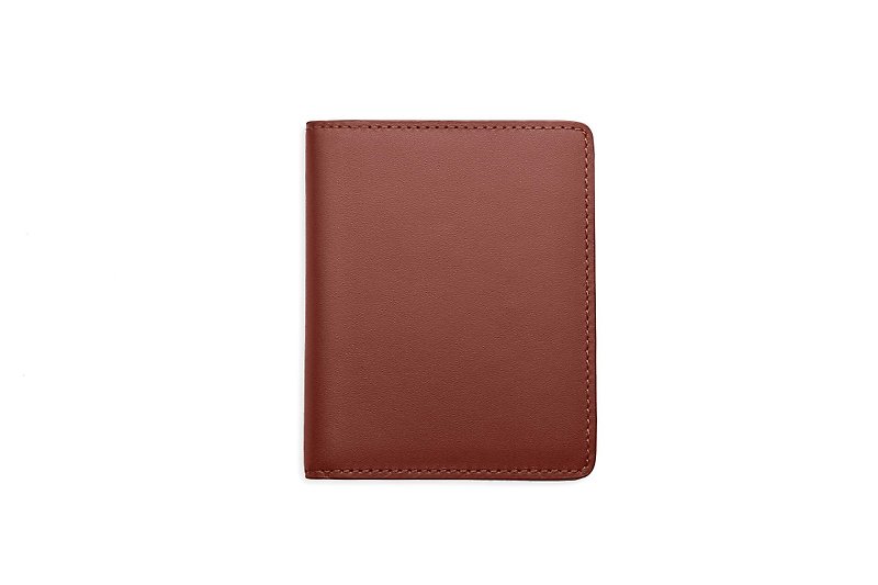 KYL Bifold Cardholder Wallet in Cognac - Wallets - Genuine Leather Brown