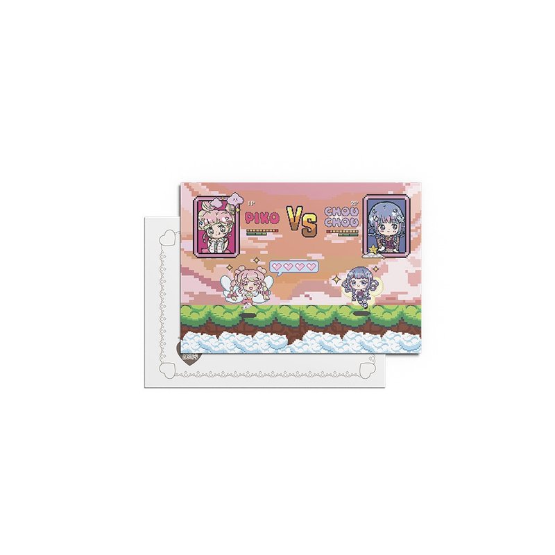 PRISM - A6 Postcard - 5 - Piko and ChouChou Pixel Game - การ์ด/โปสการ์ด - กระดาษ หลากหลายสี