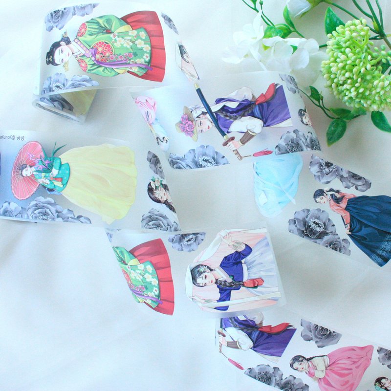 younyoun_Masking tape_Oriental_Hanbok_ younyoun's tape v2 - สติกเกอร์ - พลาสติก 