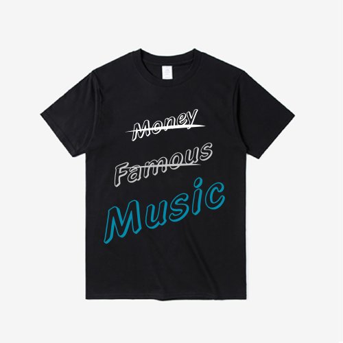 HeadphoneDog耳機狗設計 經典Music文字 個性純棉T桖T-shirt