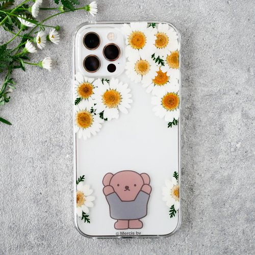 Pinkoi x miffy】押し花iPhoneスマホケース│ばんざいボリス