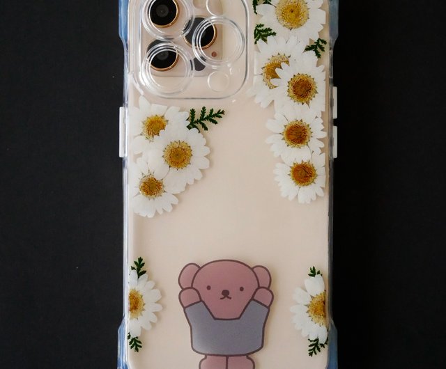 Pinkoi x miffy】押し花iPhoneスマホケース│ばんざいボリス