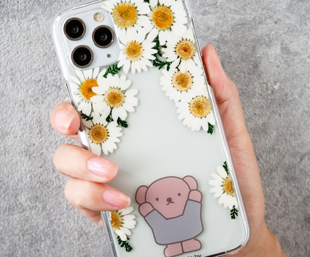 Pinkoi x miffy】押し花iPhoneスマホケース│ばんざいボリス