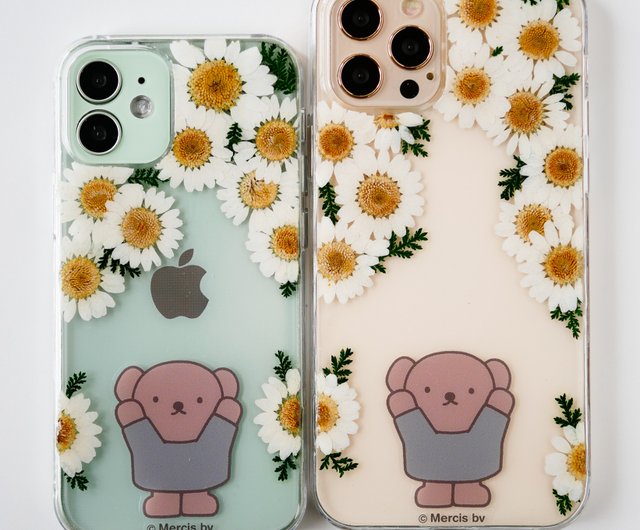 Pinkoi X Miffy 押し花iphoneスマホケース ばんざいボリス クリスマスギフト ショップ Schaf スマホケース Pinkoi