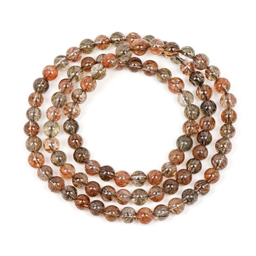 正佳珠寶 Gemsrich Jewelry 【正佳珠寶】冰透黑金 5.8-6.2mm 黑金超七雲母三圈手珠