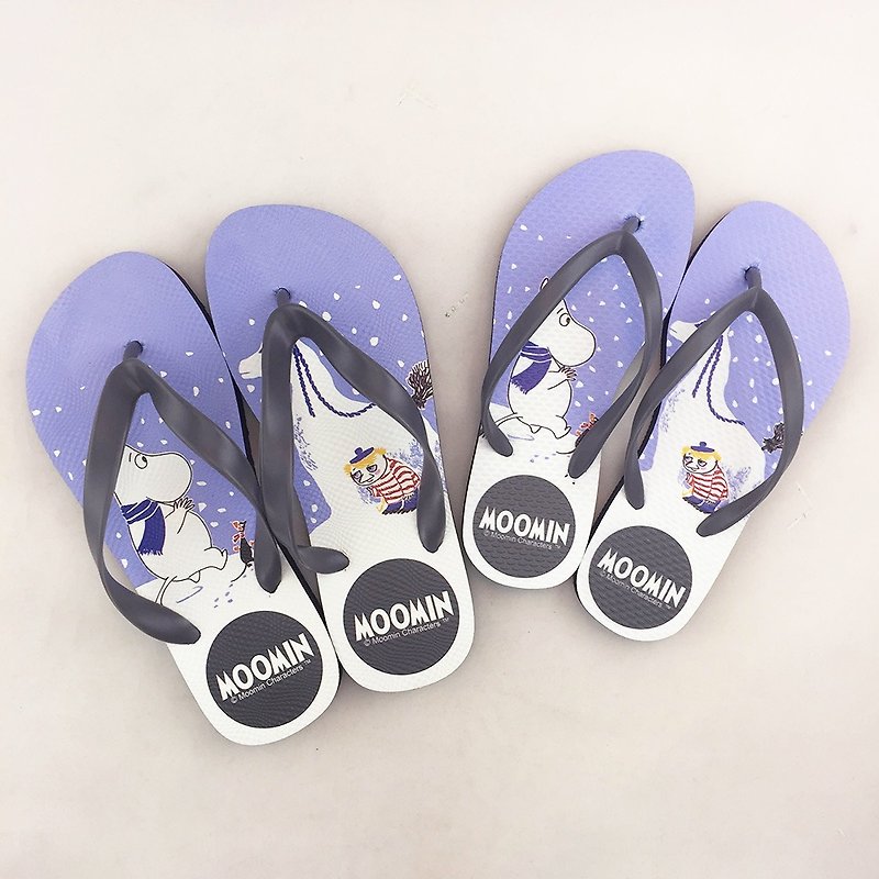 Moomin 噜噜 Mi authorized-flip-flops (female / male) 04 - Men's Casual Shoes - Rubber Blue