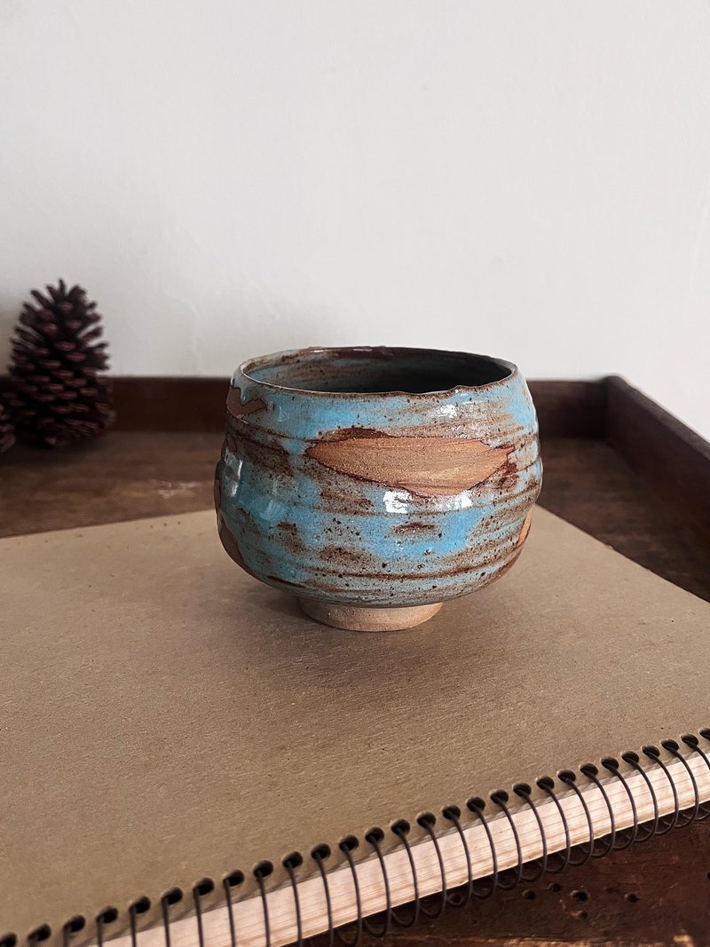 Lenglan Tea Bowl Ceramic Bowl Zero Two | Pottery - ถ้วย - ดินเผา สีน้ำเงิน