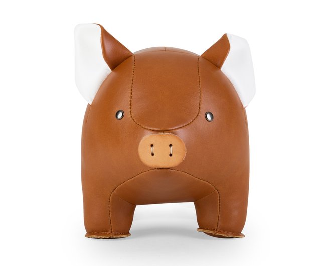 ブックエンド】豚 Pig レザーアニマルオブジェ | 諸事順利 卒業祝い