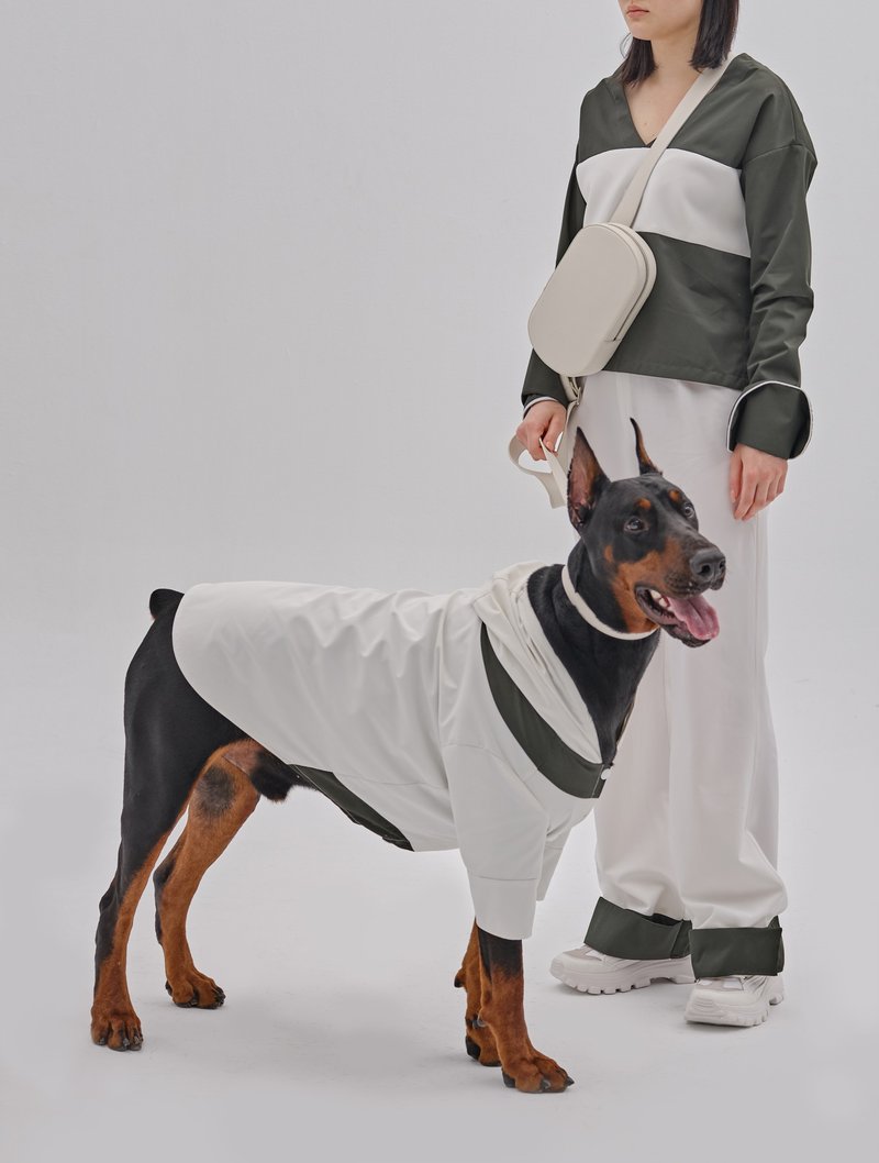 Pet Panel Raincoat - Clothing & Accessories - Polyester White