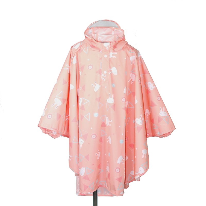 防水透氣印花兒童雨衣 <粉嫩兔> - 雨傘/雨衣 - 聚酯纖維 粉紅色