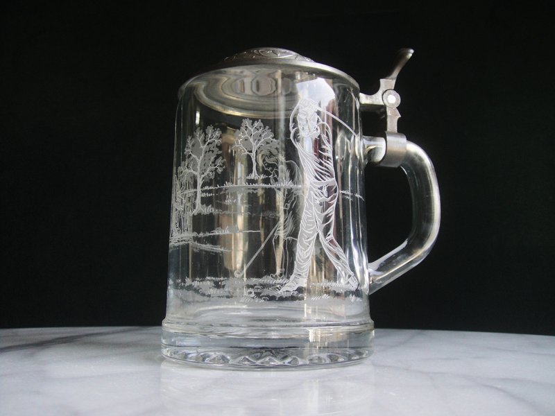 【老時光 OLD-TIME】早期歐洲二手厚重水晶玻璃水杯 - 擺飾/家飾品 - 其他材質 