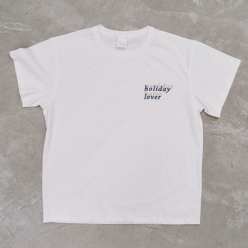 holiday love short sleeve t-shirt - เสื้อยืดผู้หญิง - ผ้าฝ้าย/ผ้าลินิน 