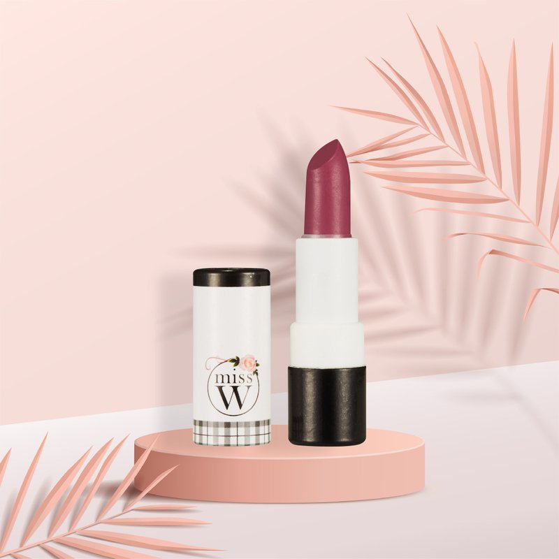 即期優惠【法國 MISS W】有機礦物唇膏－玫瑰果(2022/08) - 唇膏/胭脂/腮紅 - 環保材質 紅色