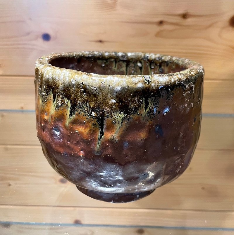 銀河系 星辰茶碗 手感柴燒原礦土碗 僅有一件 - 碗 - 陶 咖啡色