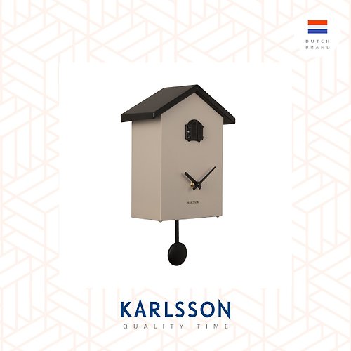 Ur Lifestyle 荷蘭Karlsson, Traditional Cuckoo灰色搖擺布谷鳥掛鐘(整點報時)