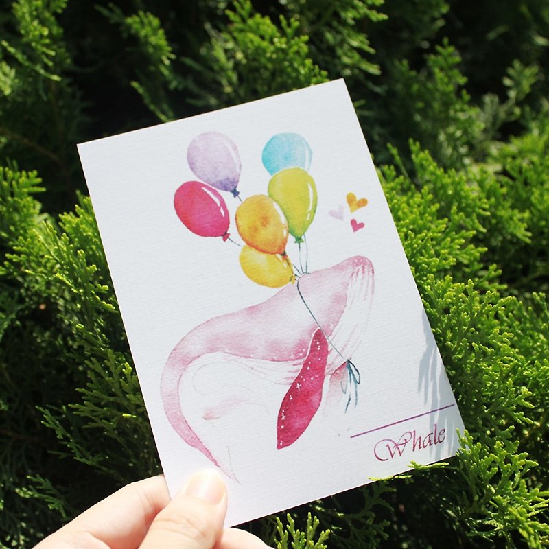 whale postcard - Cards & Postcards - Paper Pink