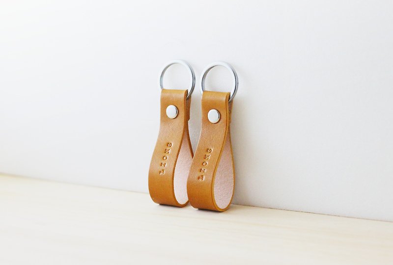 Classic Leather Keychain | Yellow - Keychains - Genuine Leather Yellow
