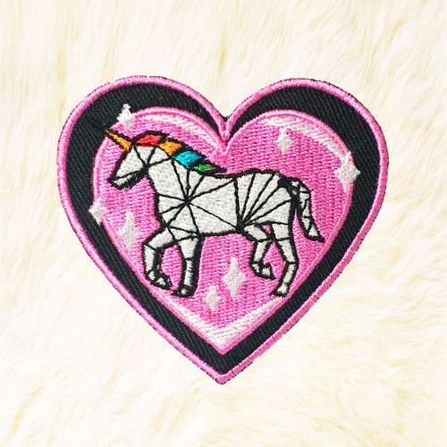 24PlanetsStudio Unicorn Heart Iron on Patch Buy 3 Get 1 Free