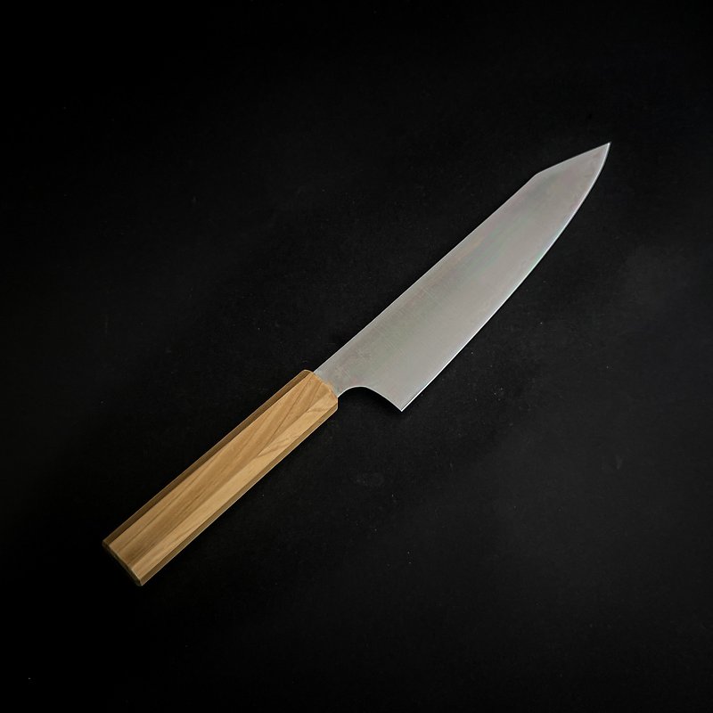 Kikusumi NATUR Aomori Hiba Kiritsuke Gyuto 21cm VG5 Stainless Steel Polis - Knives & Knife Racks - Stainless Steel Silver