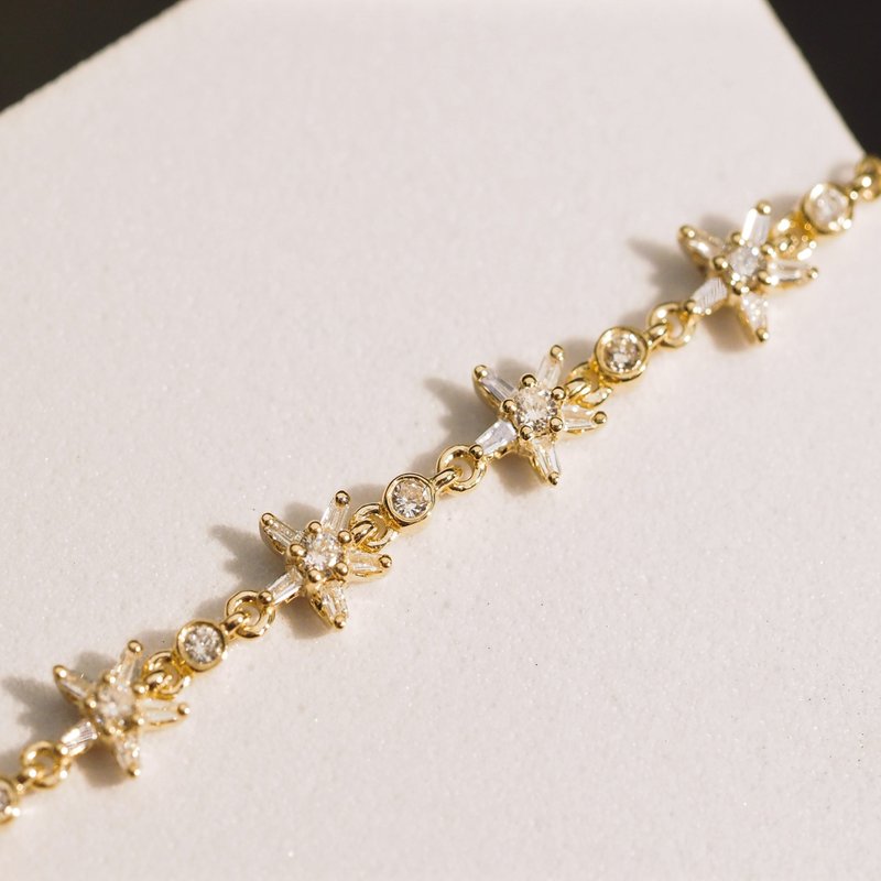 18K Gold The Diamond Starry Band Bracelet - สร้อยข้อมือ - เครื่องประดับ 