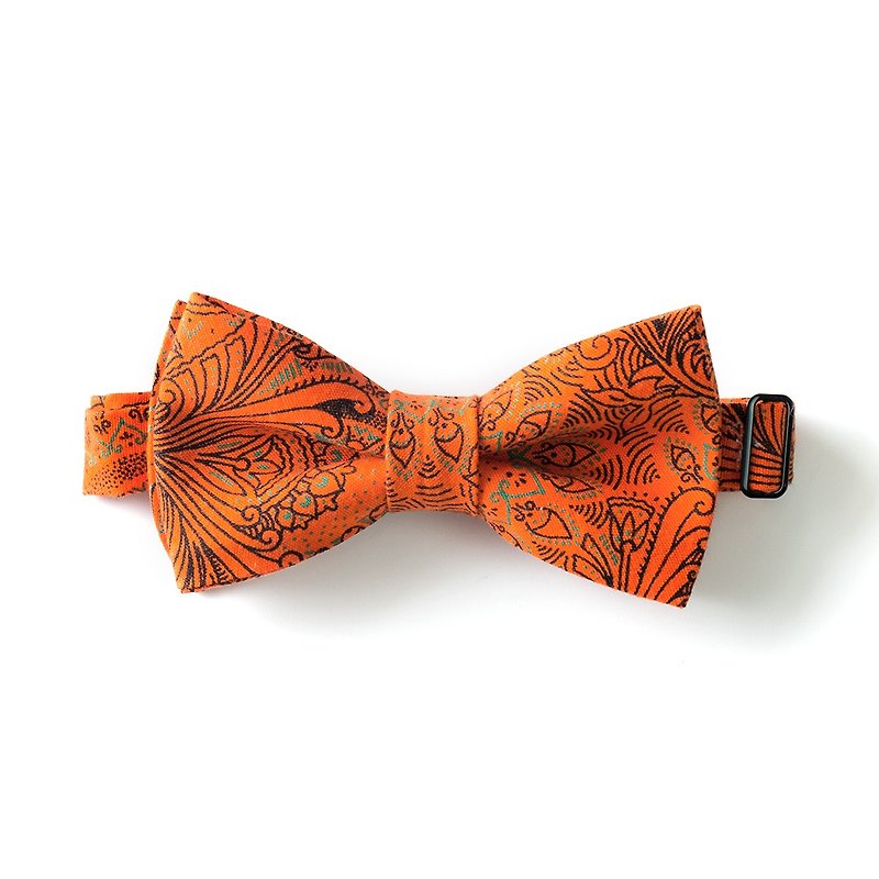 SUNSET PAISLEY BOW TIE - Ties & Tie Clips - Cotton & Hemp Orange