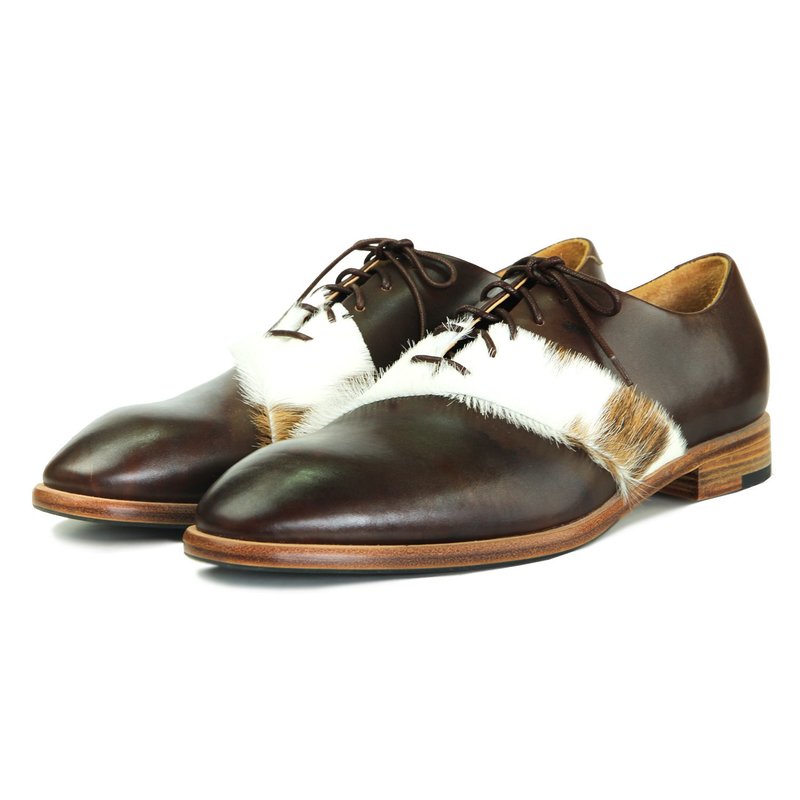 Oxford Shoes BlackBear M1194 Brown - รองเท้าอ็อกฟอร์ดผู้ชาย - หนังแท้ สีนำ้ตาล