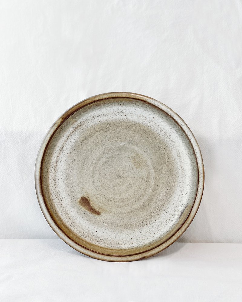 陶瓷手工 | 手造啡系盤子 (15.5cm) - 盤子/餐盤 - 陶 咖啡色