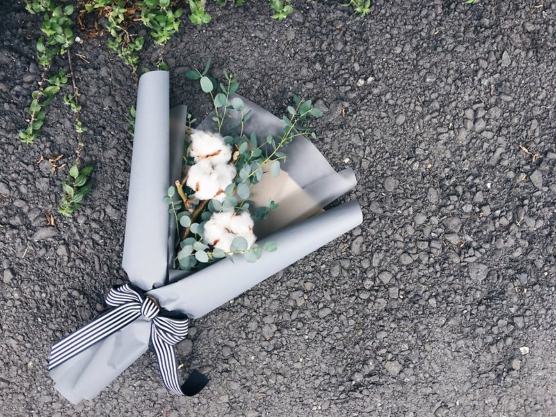 ドライフラワーの[良い]韓国の花の花束韓国は両面の包装紙（L）を輸入綿ファントムバレンタインデーの花束花束 - 観葉植物 - 寄せ植え・花 ホワイト