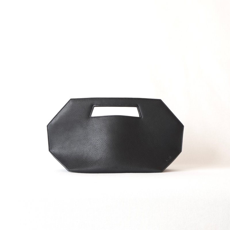 2wayバッグ 【8va clutch】 一枚革 総手縫い仕立 - 手提包/手提袋 - 真皮 黑色