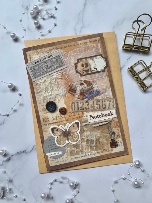 Pei's small world 拼貼卡片/祝福卡片/萬用卡片/手工卡片 notebook