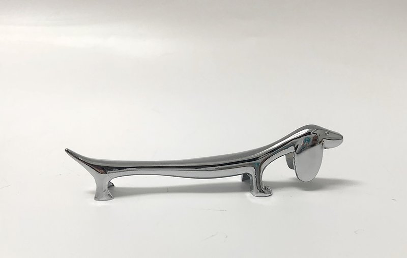 Zinc alloy chopstick holder set of two (dachshund) - Chopsticks - Other Metals Silver